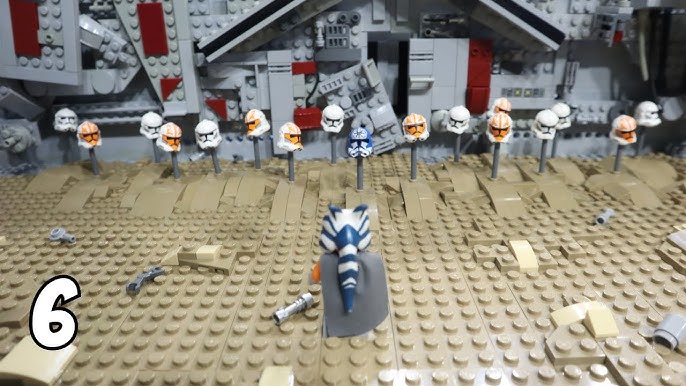 Custom LEGO Venator crash site MOC on a jungle planet.